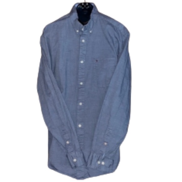 Tommy Hilfiger blue classic fit button down shirt size XL - Picture 1 of 9